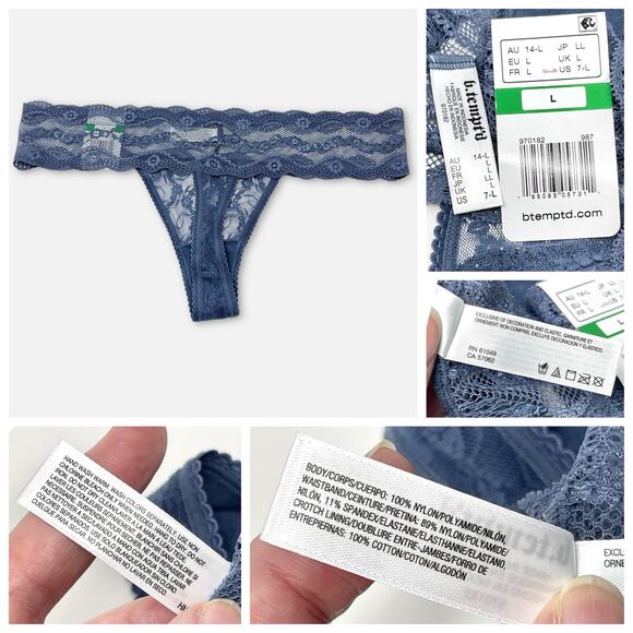 Calvin Klein, b.tempt’d, Jenni NWT 5 Pack Bundle Panties Thong Lace SZ L Multi - Picture 6 of 14